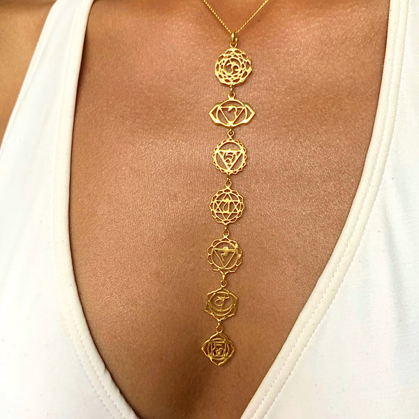 Root Chakra Necklace w/ Gold Chain #A214 - Welcome to Yoga Canada