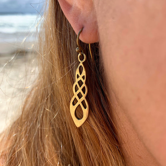 CELTIC KNOT Brass earrings