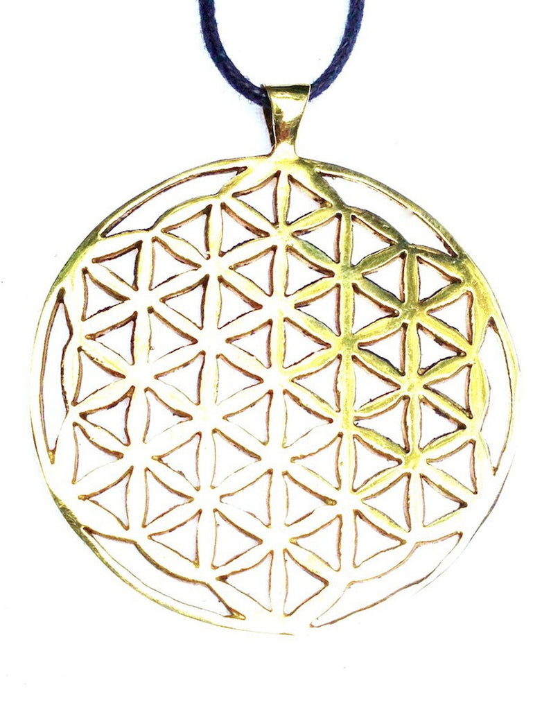Flower Of Life Brass Pendant sacred geometry necklace