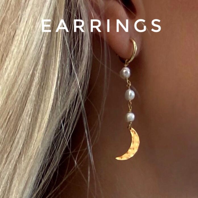 Gold, Silver & brass Earrings