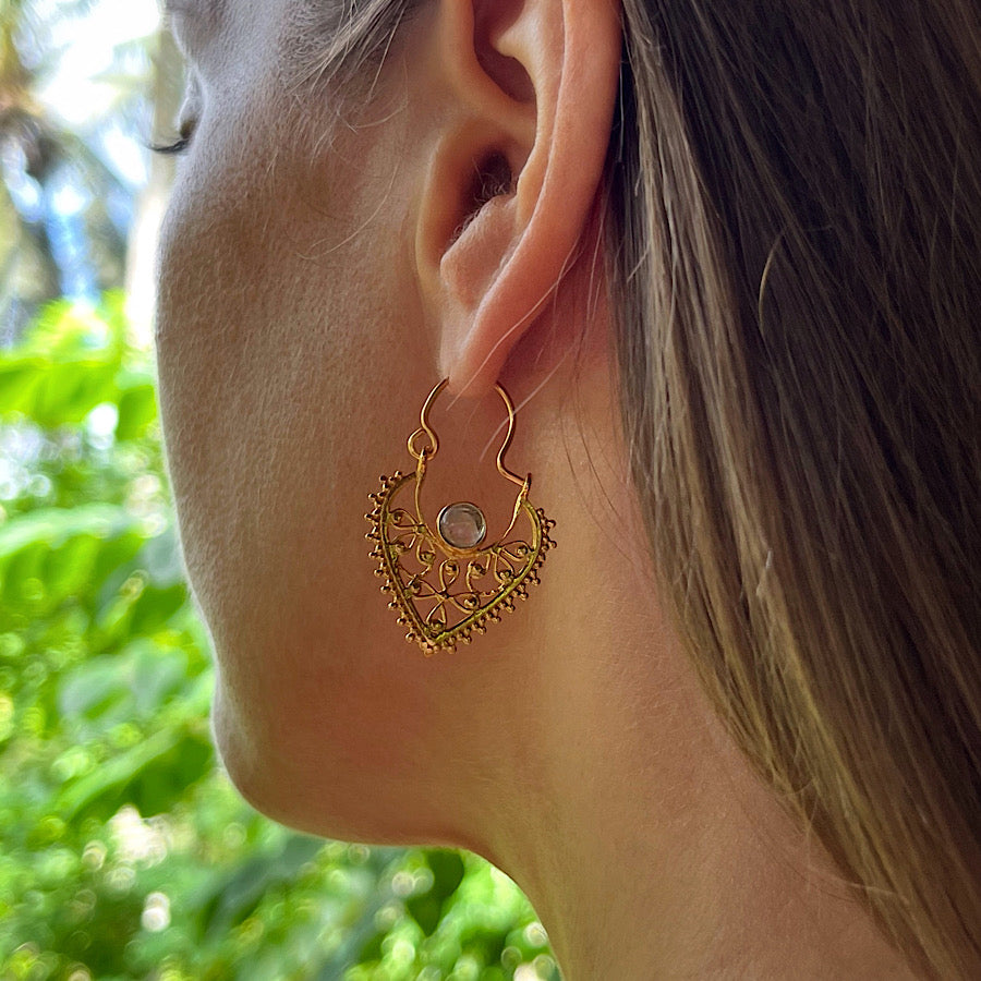 Gold plated Labradorite Earrings