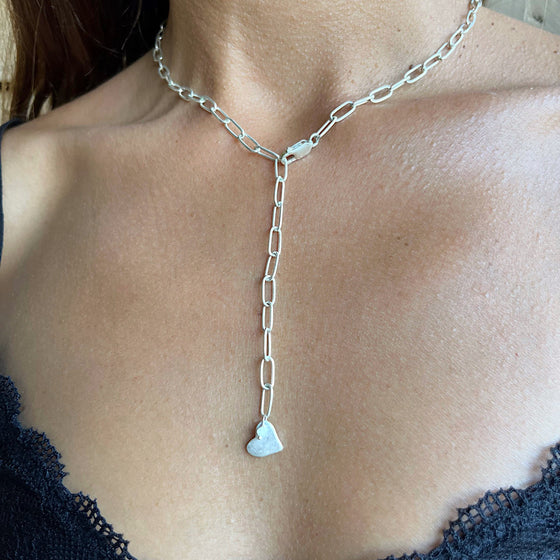 Sterling Silver cable link chain necklace with Moonstone