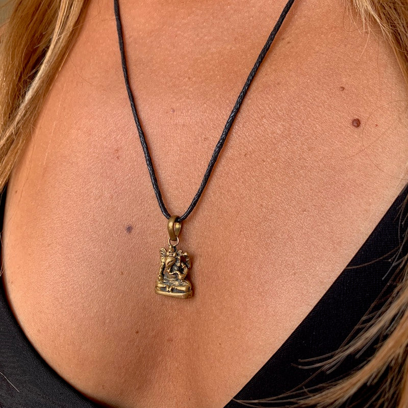 Ganesha Brass Pendant Ganesh necklace