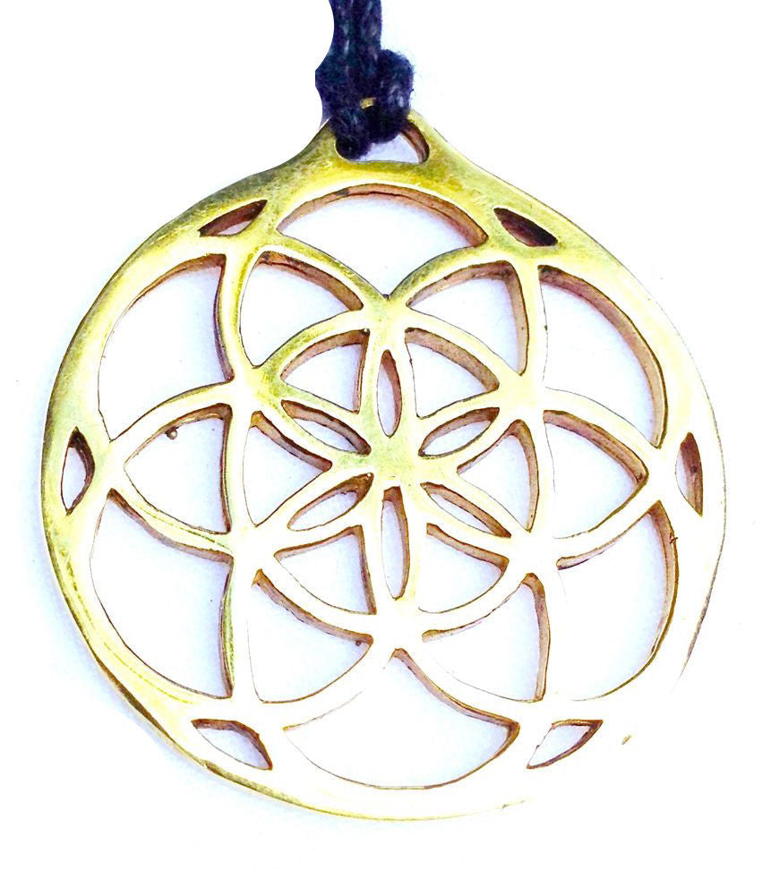 Seed of Life Brass Pendant sacred geometry necklace
