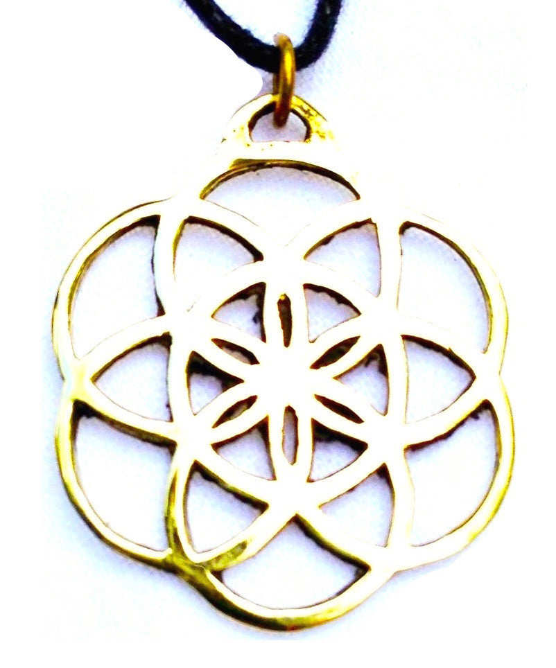 Seed of Life brass Pendant sacred geometry necklace