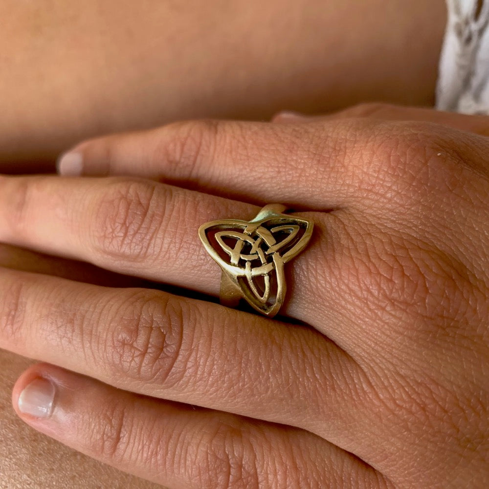 Brass Celtic Trinity Knot Ring