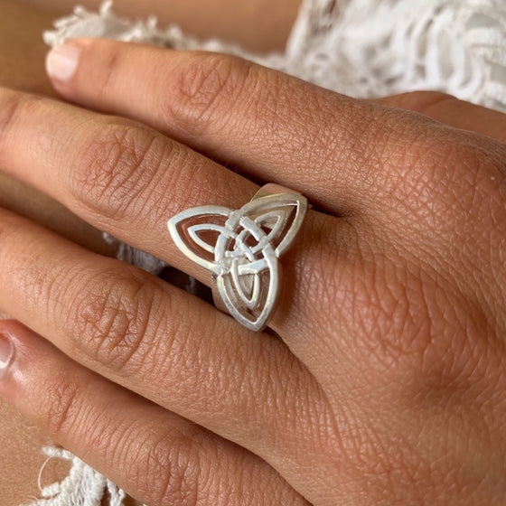 Silver Celtic Trinity Knot Ring