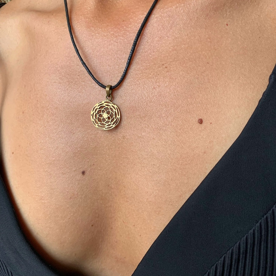 Rose Of Venus Necklace brass Pendant