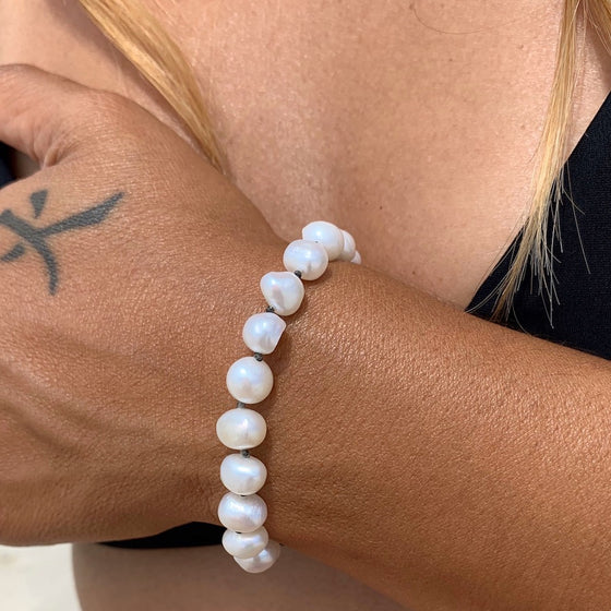 Pearl Wrist Mala Beads yoga bracelet