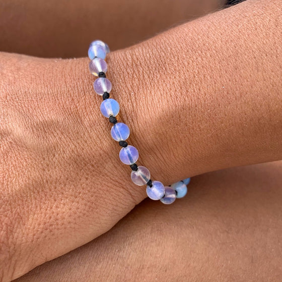 Moonstone Wrist Mala Beads yoga bracelet