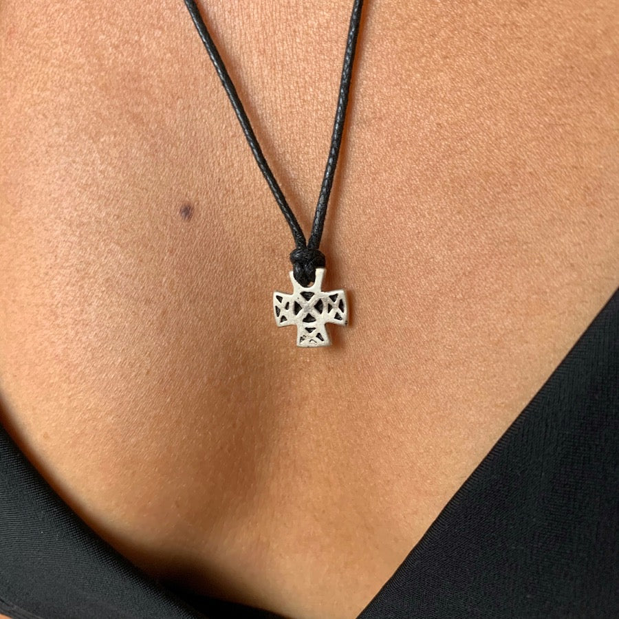 Maltese Cross silver Pendant necklace