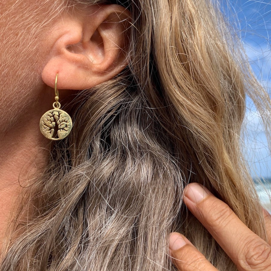 TREE OF LIFE Brass Earrings