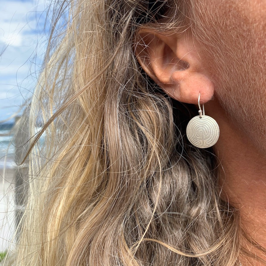 Labyrinth Silver earrings