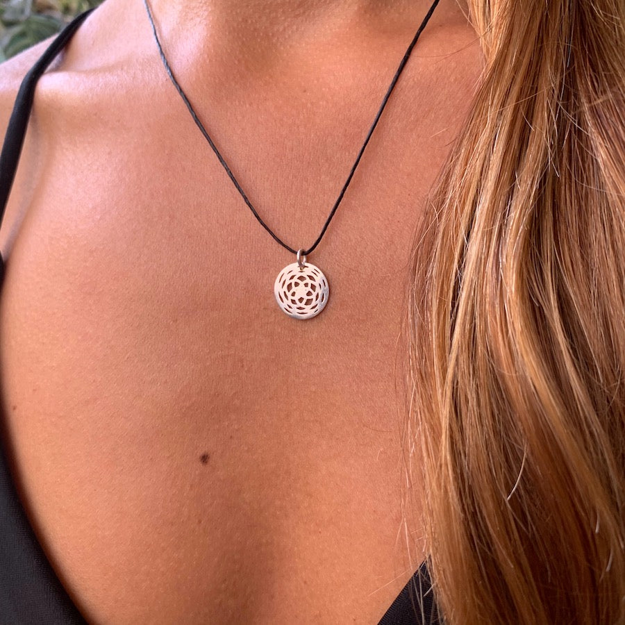 Rose Of Venus Necklace Silver Pendant