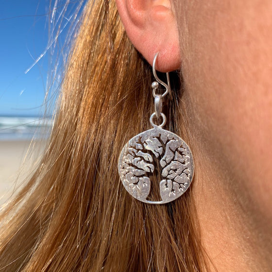 TREE OF LIFE Silver Earrings