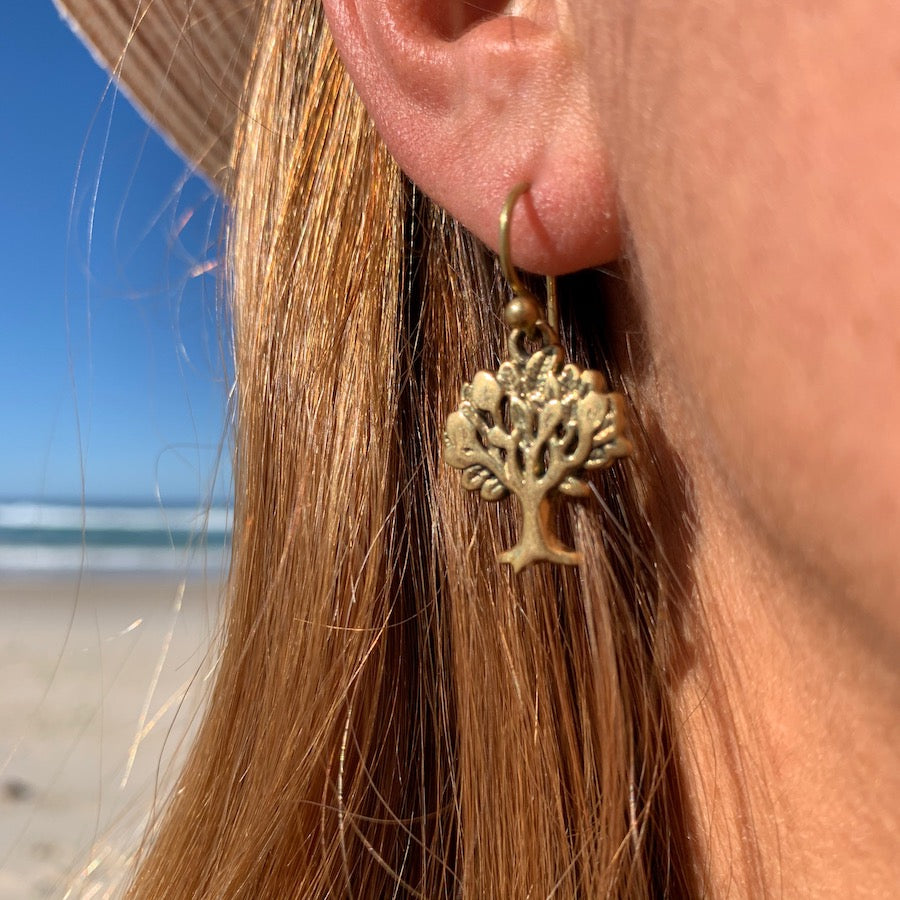 TREE Brass Earrings