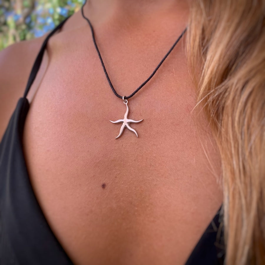 Starfish Necklace Silver Pendant