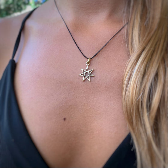 Fairy Star brass pendant necklace