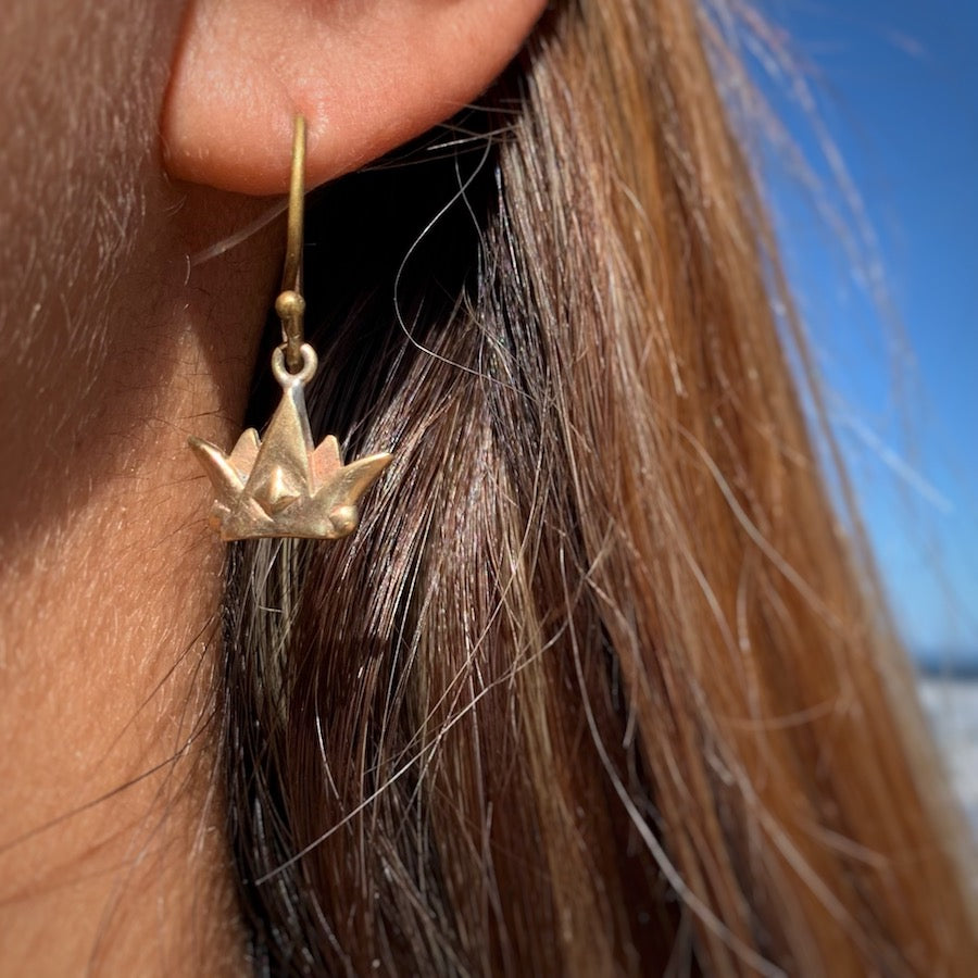 Queen's Crown Brass earrings