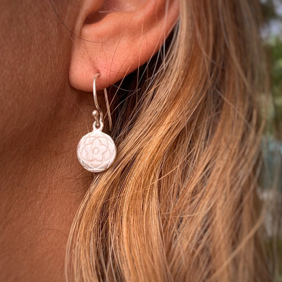 Rose Of Venus Sacred Geometry silver Earrings