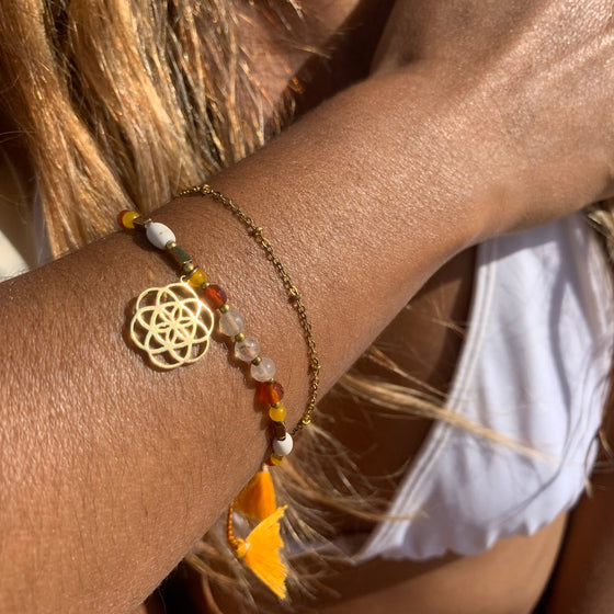 Seed Of Life yoga charm bracelet sacred geometry 