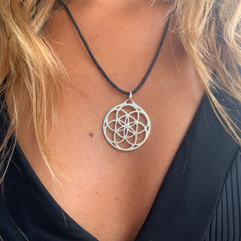 Seed of Life silver Pendant sacred geometry necklace