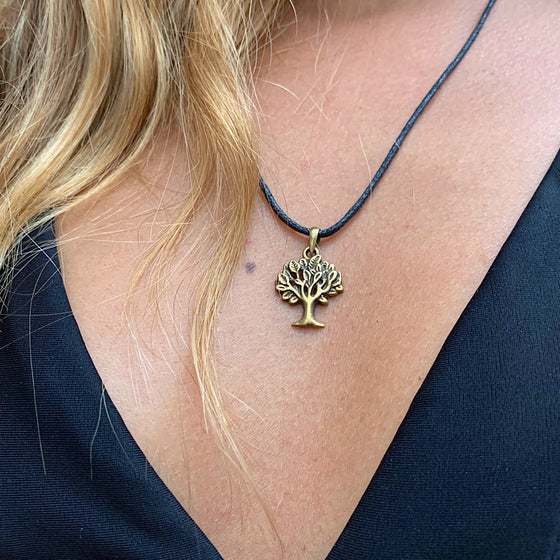 Tree Of Life Necklace small Brass Pendant