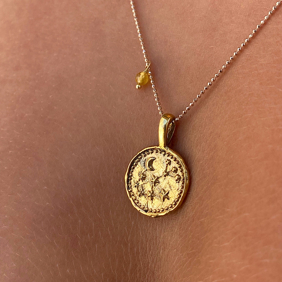Scorpio star sign Zodiac necklace Gold plated