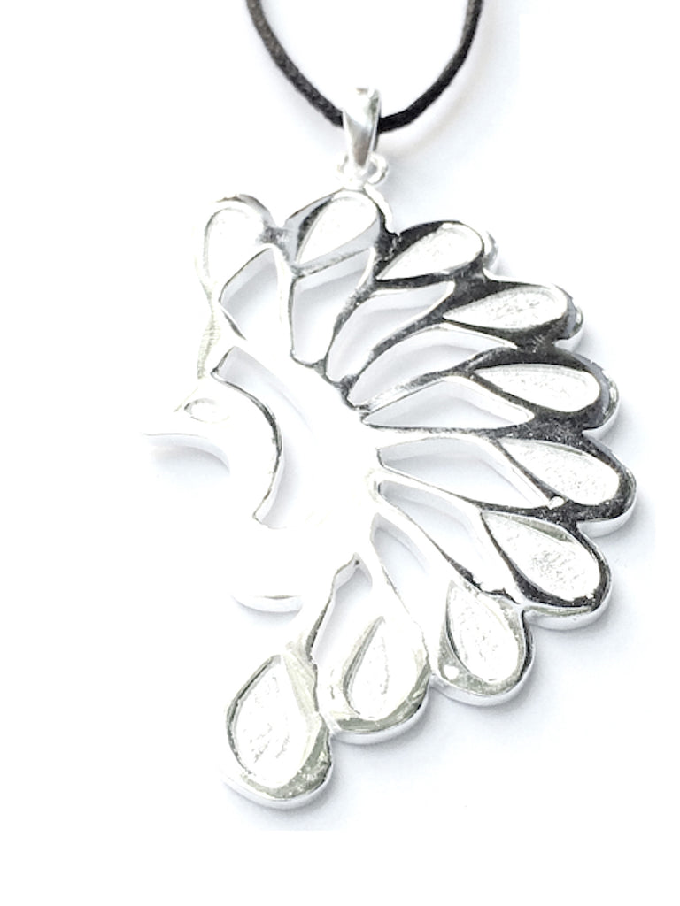 Peacock necklace Silver Pendant