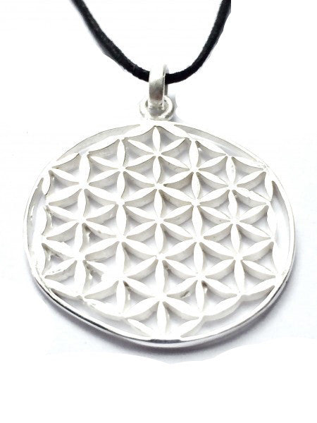 Flower Of Life Silver pendant sacred geometry necklace